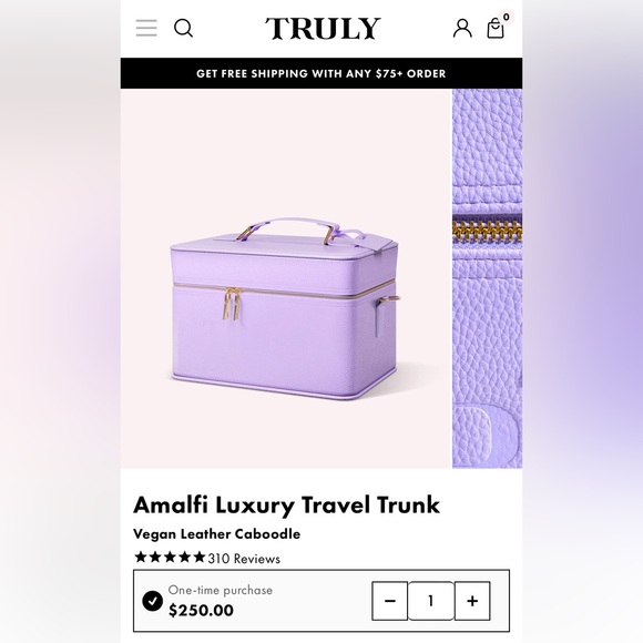 TRULY | Purple Makeup Bag | Almalfi Luxury Travel Trunk - Picture 4 of 8